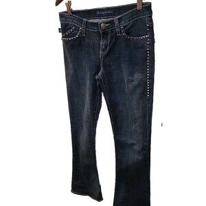 ROCK & REPUBLIC KASSANDRA  Denim Jeans With Studs & Embroidery   SZ 4M Bin 1